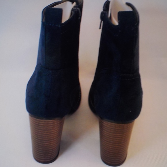 Candies Navy Suede Boots - Picture 3 of 7